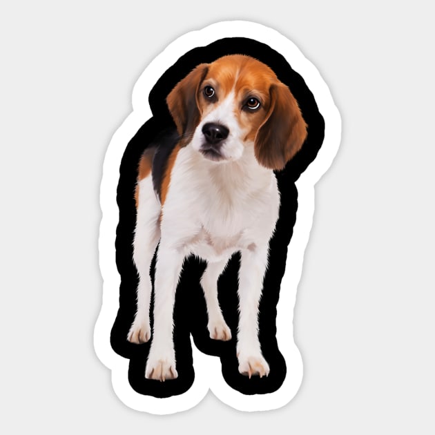 Beagle Dog, Love Beagle Dogs Sticker by dukito